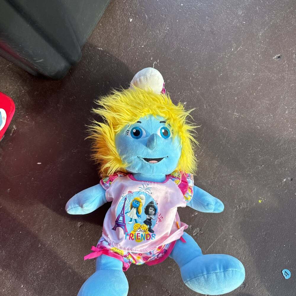 Build A Bear Smurfette Smurf Doll 17" Plush -Smurfette Pajamas Set,Sound 2013